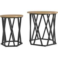 Syfax Mesa de Café 2 pcs Roble artisan 50 x 50 x 50 cm