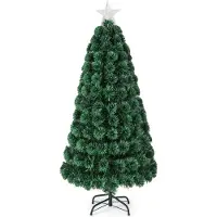 B2X Árbol de Navidad artificial de 150 cm con 8 modos de iluminación. Árbol de Navidad con fibra óptica