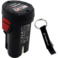 Parkside PERFORMANCE Batería de 12 V / 2,5 Ah / Batería de repuesto PAPK 12 + Abrebotellas HEADNMORE como llavero y lápiz de carpintero