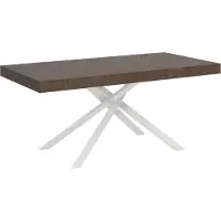 Ityhome - Mesa de tocador con cajones, 200/304 x 90 cm, patas de madera de nogal, color blanco