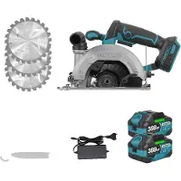 OEM Sierra circular, motor sin escobillas, profundidad de corte ajustable, juego de 2 baterías