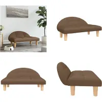 vidaXL Cama para perros, color marrón, 70x52x30 cm, tela. Cama para perros, camas para perros, sofá para perros, sofá para mascotas