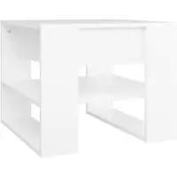 Syfax Mesa de centro madera de ingeniería blanco 55,5x55x45 cm