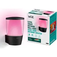 Wiz ELPAS: Lámpara de pared exterior inteligente para Wi-Fi, con ajuste de color, clasificación IP44, compatible con Alexa y Google Assistant, color