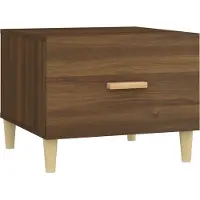 Syfax Mesa de centro madera contrachapada roble marrón 50x50x40 cm