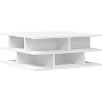 Syfax Mesa de centro madera de ingeniería blanco 70x70x29 cm