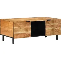 Syfax Mesa de centro Marrón 100 x 54 x 40 cm Madera de Acacia Sólida