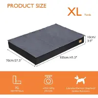 StarTech.com Cama para perros grandes - Cama ortopédica de gran tamaño (XL) - Funda lavable y desmontable - Revestimiento interior impermeable - Colchón rectangular para perros - Color gris oscuro con borde negro