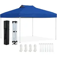 Northix Pabellón pop-up, impermeable, con protección UV 50+, color azul, de 3x3 metros
