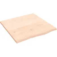 Syfax Encimera de baño madera maciza sin tratar 60x40x2 cm