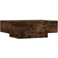 Syfax Mesa de centro madera contrachapada roble ahumado 90x60x31 cm