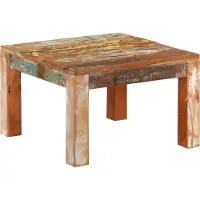 Syfax Mesa de centro de madera maciza reciclada 55x55x35 cm
