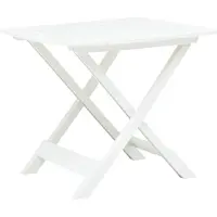 Syfax Mesa de jardín plegable de plástico blanco 79x72x70 cm