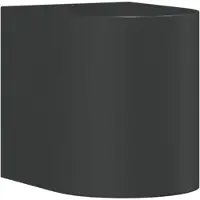 vidaXL Lámpara de pared exterior, color negro, fabricada en aluminio fundido