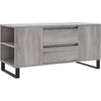 Syfax Mesa de centro madera de ingeniería gris Sonoma 102x44,5x50 cm