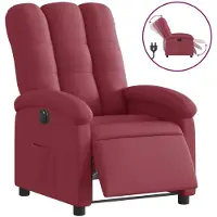 Sonstiges Sillón reclinable eléctrico tela rojo tinto