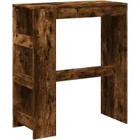 Syfax Mesa alta bar con estantes roble ahumado 90x40x103,5 cm