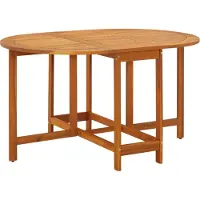 Syfax Mesa de jardín madera maciza de acacia 130x90x72 cm