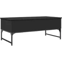 Syfax Mesa de centro de madera ingeniería y metal 100x50x40 cm
