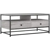 Syfax Mesa de centro madera de ingeniería gris Sonoma 100x51x45 cm