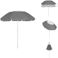 vidaXL Sombrilla de playa, color antracita, 300 cm - Sombrillas y protección solar