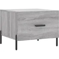 Syfax Mesa de centro madera contrachapada gris Sonoma 50x50x40 cm