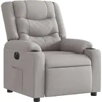 Sonstiges Sillón reclinable eléctrico de tela gris nube