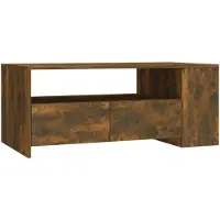 Syfax Mesa de centro madera de ingeniería roble ahumado 102x55x42 cm