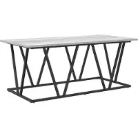 Syfax Mesa de Café Gris 100 x 50 x 40 cm Madera de Ingeniería y Metal