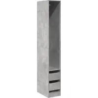 Syfax Armario de madera de ingeniería gris hormigón 30x50x200 cm