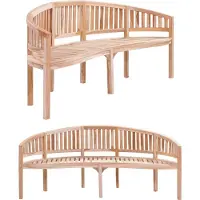 The Living Store La Living Store, banco para plátanos, 200 cm, madera maciza de teca