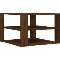 Syfax Mesa de centro madera ingeniería roble marrón 58x58x40 cm