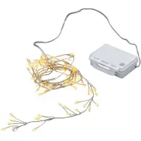Spetebo Guirnalda de luces LED con cable – 100 LEDs / 8 funciones – Guirnalda de microclusters con temporizador
