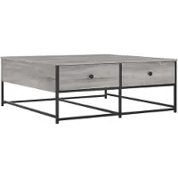 Syfax Mesa de centro madera de ingeniería gris Sonoma 100x99x40 cm
