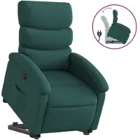 Sonstiges Sillón reclinable elevable tela verde oscuro
