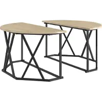 Syfax Mesa de Café Roble Sonoma 80 x 80 x 42 cm