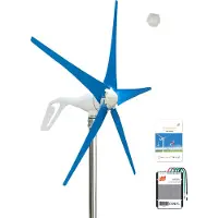 OEM Generador para turbina eólica, 400W de potencia, producción de energía eficiente, 5 aspas azules, 400W, 24V