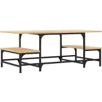 Syfax Mesa de centro madera de ingeniería roble Sonoma 100x50,5x40 cm