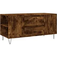 Syfax Mesa de centro madera ingeniería roble ahumado 102x44,5x50 cm