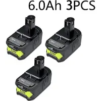 StarTech.com Batería negra de 18V, 6Ah de iones de litio, compatible con RYOBI One+, ideal como repuesto para modelos P108, P104, P107, RB18L50 y RB18L20
