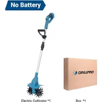 StarTech.com Azada eléctrica - Cultivador a batería de 21V - Motor sin escobillas de 1500W - Profundidad de trabajo de 150 mm - Ancho de trabajo de 200 mm - Sin batería - Color negro