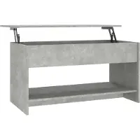 Syfax Mesa de centro madera de ingeniería gris hormigón 102x50x52,5cm