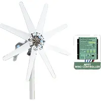 OEM Generador eólico, potencia máxima de 3000W, diseño de 8 aspas, controlador MPPT incluido, 3000W, 48V