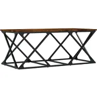 Syfax Mesa de centro madera de ingeniería roble ahumado 100x49x40 cm