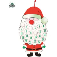 Guirca Calendario de Adviento con temática de Papá Noel, Navidad, 34 cm