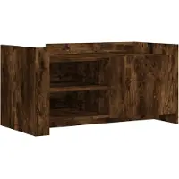 Syfax Mesa de centro madera de ingeniería roble ahumado 100x50x50 cm