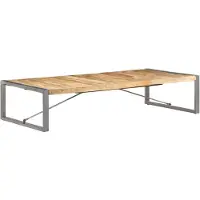 Syfax Mesa de centro de madera de mango rugosa 180x90x40 cm