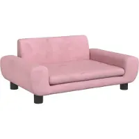 Syfax Cama para perros de terciopelo rosa 70x45x33 cm