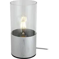 Rabalux 3153, lámpara de mesa Zelkova, casquillo E27, color plateado, forma redonda, diseño moderno, diámetro 120 mm