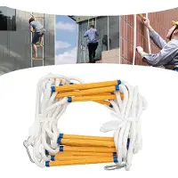StarTech.com Guía de evacuación - Línea de rescate - 6 metros - Con mosquetones - Capacidad de carga: 200 kg - Diámetro del cable: 18 mm - Ancho: 28 cm - Color blanco puro